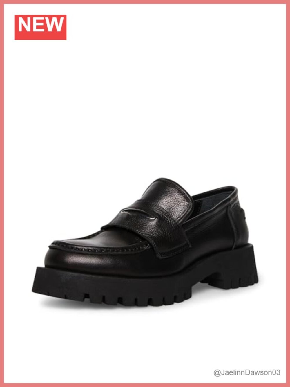 Leather Loafer with Hardware, 1.5" Heel, Women's Round Toe Slip-On Shoes